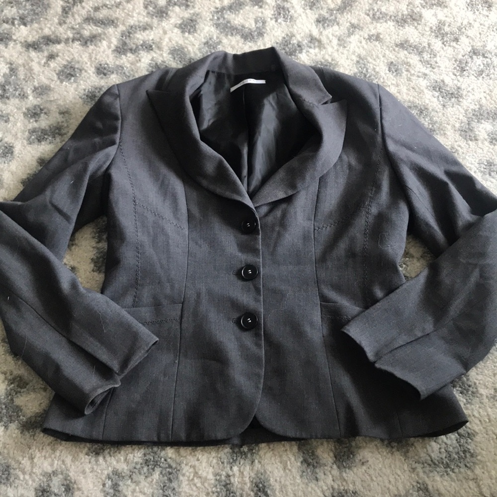 Charcoal Tahari Blazer Petite